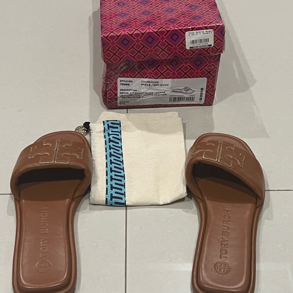 Tory Burch Tan Slide Sandals - Picture 3 of 5